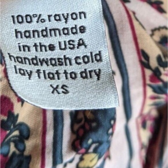 NOVELLA ROYALE Lana Jumpsuit Rayon Floral Elastic Waist Handmade Size XS - Picture 13 of 14